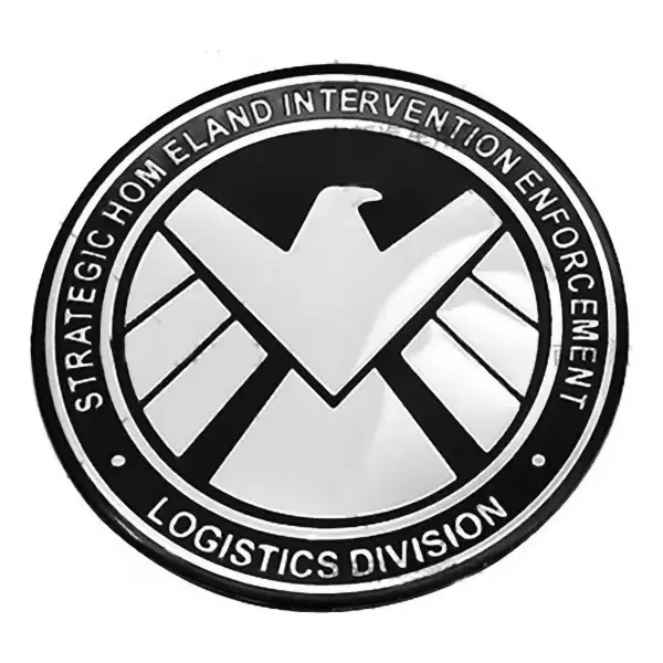 Emblema Agentes Da S.h.i.e.l.d Marvel Ag Shield Aguia Prata