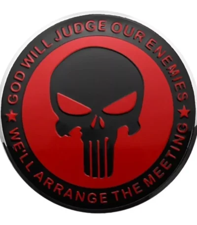 Emblema Adesivo Punisher O Justiceiro 56mm Carros Motos Red