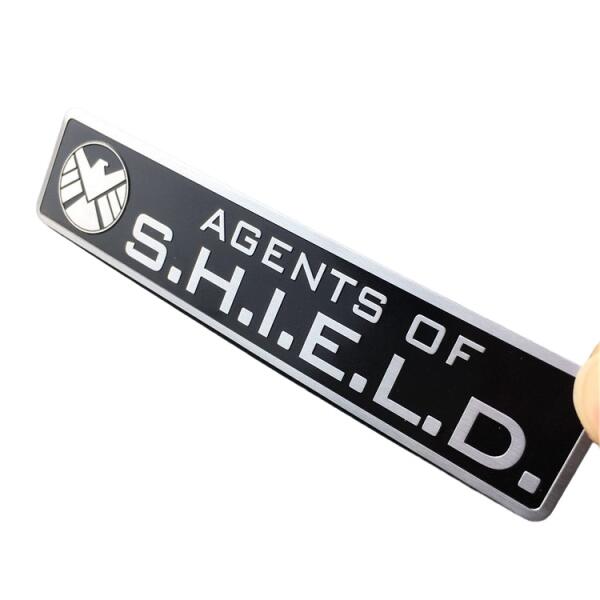 Emblema Agentes Da S.h.i.e.l.d Marvel Shield Fx Lateral Pret