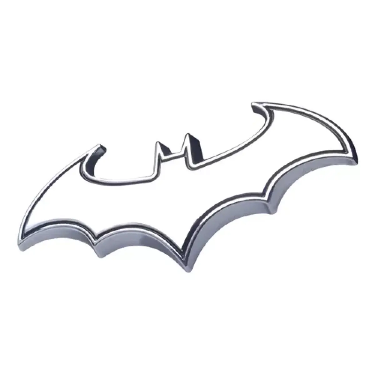 Emblema Adesivo 3d Batman Morcego Em Metal Cromado Carro Mot