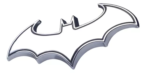 Emblema Adesivo 3d Batman Morcego Em Metal Cromado Carro Mot