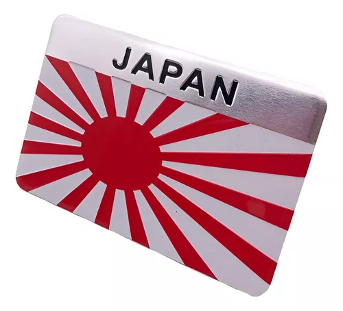 Emblema Adesivo Japão Bandeira Sol Nasc Japan Toyota Honda