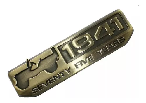 Emblema Adesivo Jeep 1941 Seventy Five Years Renegade Wrange