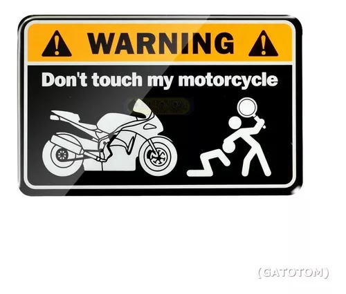 Emblema Adesivo Moto Warning Kawasaki Honda Triumph Royal Nx