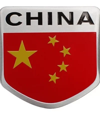 Emblema Em Aluminio Adesivo China Brasão Acessorios Carros