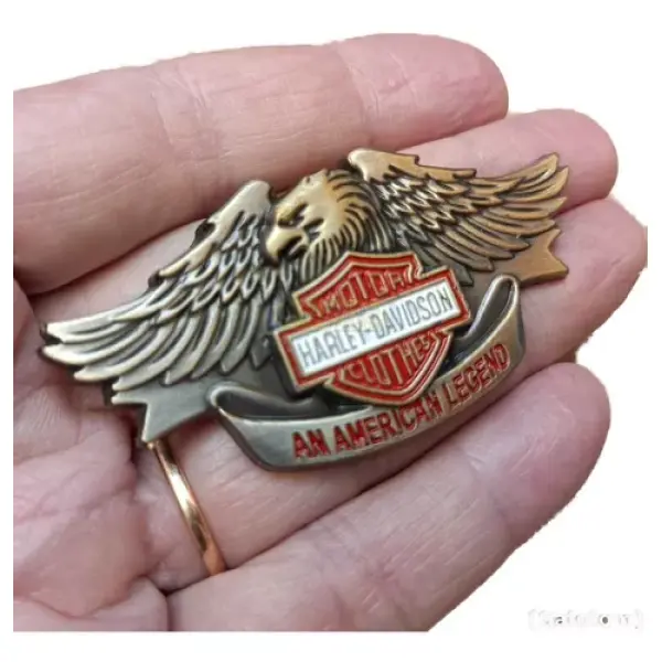 Emblema Harley Metal Adesivo Aguia Bronze V Motor H.davidson