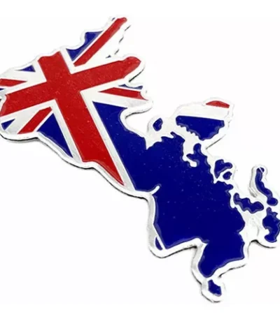 Emblema Inglaterra Mapa Adesivo Metal Mni Cooper Triumph Roy