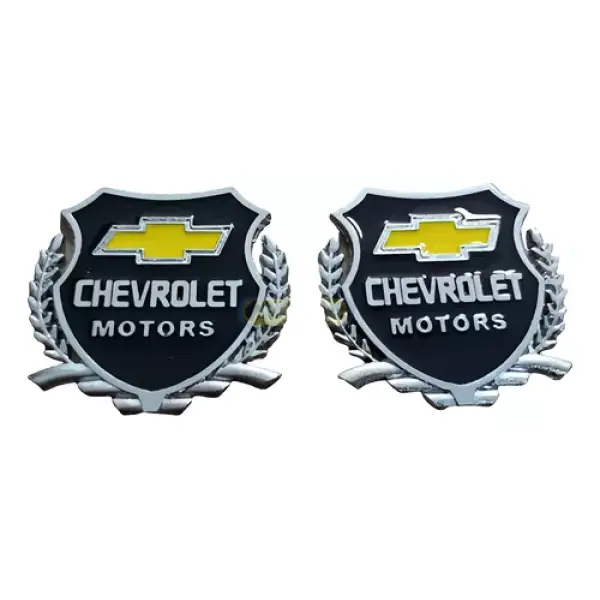 2 Emblema Chevrolet Metal Brasão Escudo Corsa S10 Opala Celt