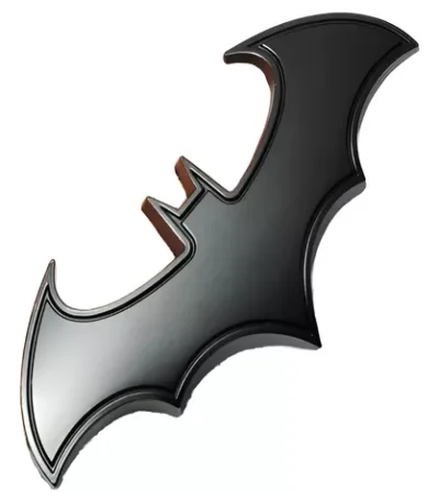 Emblema Adesivo 3d Batman Morcego Em Metal Black Carro Motos