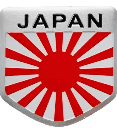 Emblema Adesivo Japão Brasão Sol Nascente Japan Toyota Honda