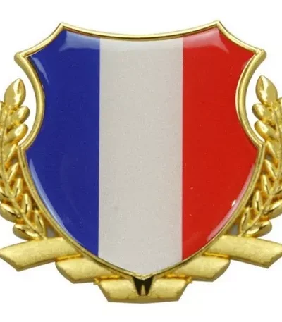 Emblema França France Francês Metal +res 8cm Peugeot Renault