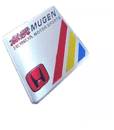 Emblema Mugen Honda Japão Fit Civic Hrv Wrv Accord Metal Qu