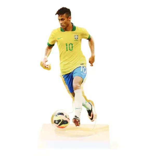 Placa Decorativa Acrilico 3d Jogador Neymar Junior Futebol