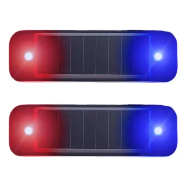 2 Luz De Advertência Solar Anti-colisão P/ Veículos Redblue