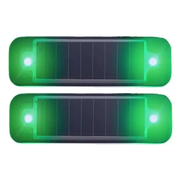 2 Luz De Advertência Solar Anti-colisão P/ Veículos Verde Li